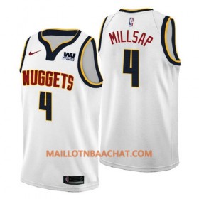 Maillot NBA Denver Nuggets Paul Millsap 4 2018-2019 Nike Blanc Swingman - Homme